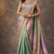 Luxury Sea Green & Lavender Ready-to-Wear Saree with Unstitched Blouse